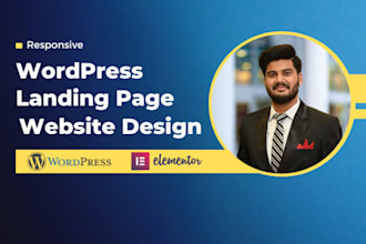 do wordpress landing page design or one page website design with elementor pro
