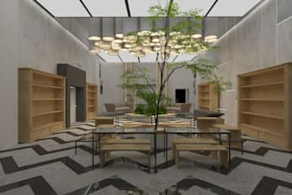 design retail shop, interior design animation