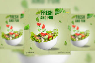 design  poster  for any kind of food or drink at canva