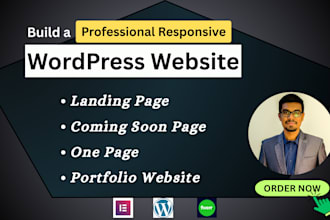 design responsive wordpress website, landing page ,one page and coming soon page