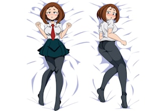 draw custom dakimakura, body pillow waifu, vtuber, anime girl, furry, fan art