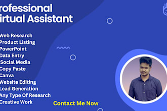 be your personal virtual assistant for administrative and web research need