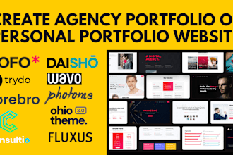 design a creative agency portfolio or personal portfolio website