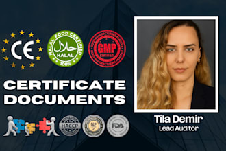 provide certification for ce, halal, gmp, glp, fda, and haccp
