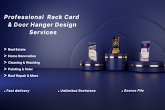 design rack card, door hanger, dl flyer , flyer design