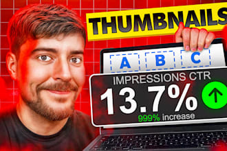 design an amazing killer youtube thumbnail