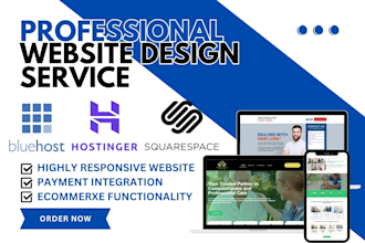 design squarespace website redesign bluehost website design hostinger website