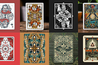 design customizable card game or playing cards