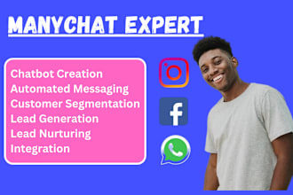 create instagramdm facebook and whatsapp manychat automation for lead generation