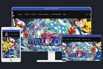 design trading card shopify store pokemon website trading card store tcg pokemon