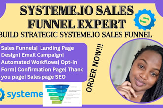 design systeme io landing page, systeme io sales funnel, and systeme io funnels