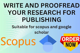 write your research work for publish on scopus or google scholars