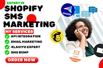 setup shopify store sms marketing klaviyo postscript yopto sms bump sendvio txt