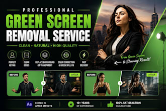 remove green screen under 24 hours