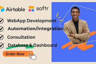 build airtable, airtable database, softr webapp, zapier