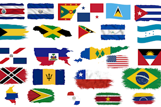 design custom grunge flag art for any country