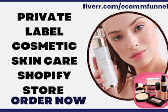 design private label skin care products shopify store cosmetic beauty website