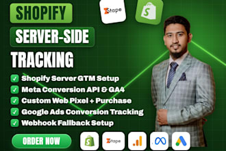 setup shopify server side ads conversion tracking via stape