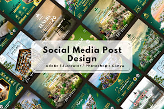 create social media post design, banner, creative ads for your business