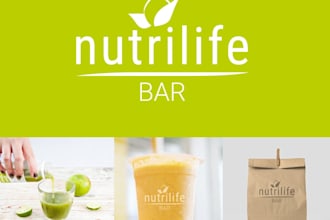 provide a amazing juice bar logo design fresh and vibrant