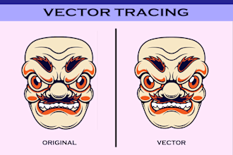 do vector tracing, cleanup, redraw logo, image to vector