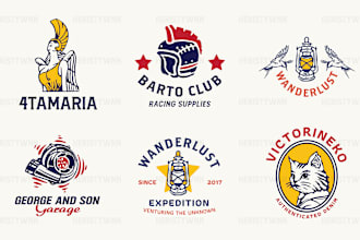create vintage hand drawn visual identity