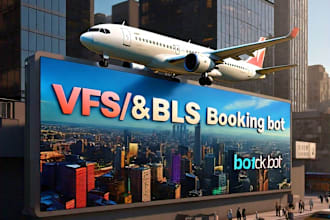 create vfs appointment bot for appointment booking for vfs bls tls and idata