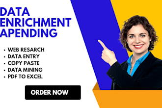 do data appending enrichment, data collection and data entry