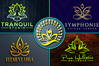 do natural health fitness yoga wellness spa holistic logo