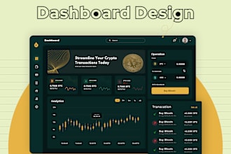 do web app design, dashboard design and saas design