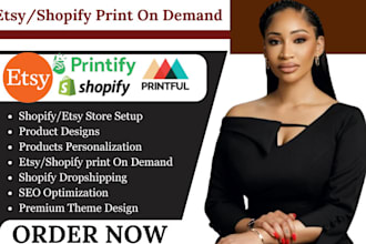 set up etsy shopify print on demand store, shopify print on demand, printify