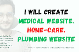 create professional medical, home care or plumbing website