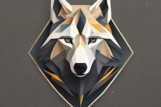 create unique geometric logo for you
