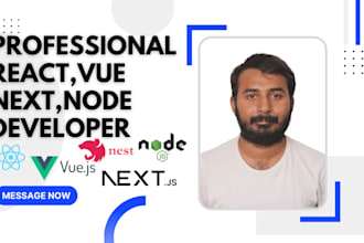 build your web presence with react, vue, next, node
