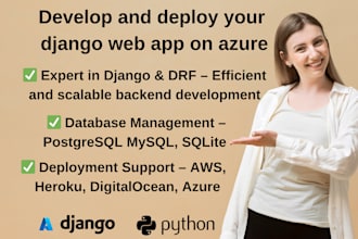 develop and deploy your django web app on azure