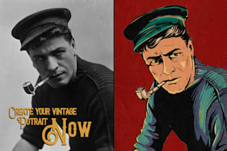 draw a potrait in a comic or cartoon style