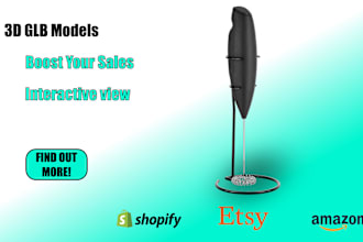 create 3d glb models for ar, shopify, amazon