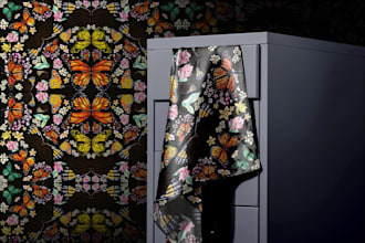 create exclusive silk scarf, bandana or hijab print pattern
