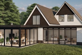 do 3d modeling and realistic rendering, sketchup, enscape