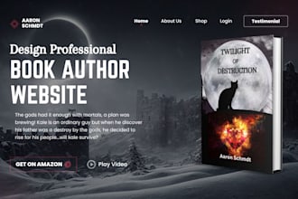 design book author website, children book website, author website design