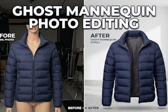 do professional ghost mannequin and symmetrical neck joint editing