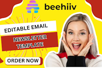 design editable beehiiv newsletter, beehive landing page, beehiiv account setup