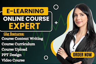 do online course creation, training course, ai course, curriculum research, ppt