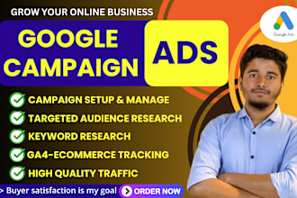 setup, manage and optimize google ads campaign and ppc ads