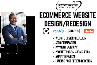 redesign jimdo weebly duda showit ecommerce website, redesign weebly website SEO