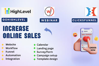 setup gohighlevel funnel gohighlevel automation ghl website webinar funnel VA