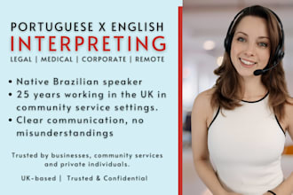 interpret english x portuguese remote meeting l  ingles x portugues interprete