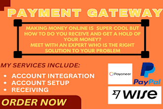 create and integrate shopify payment or payment gateway payoneer, paypal, wise