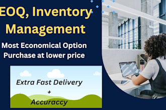 recomend eoq, lowet cost option,inventory management