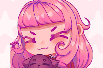 draw cute chibi art for you in anime style, oc and fanart